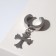 Mono-serg "Cross", color silver