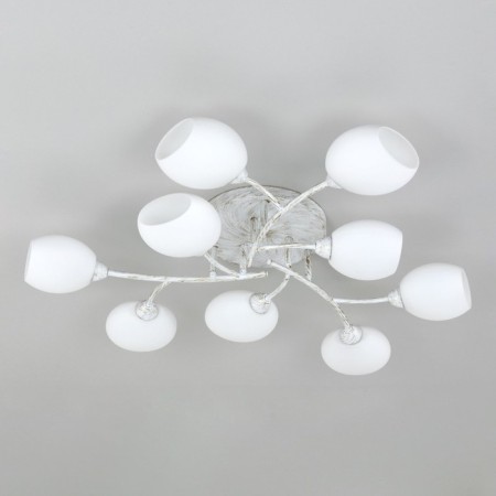 Ceiling chandelier Citilux "Florida" CL148190, 92x92x14.5 cm, 9x60W, E14, white color-4
