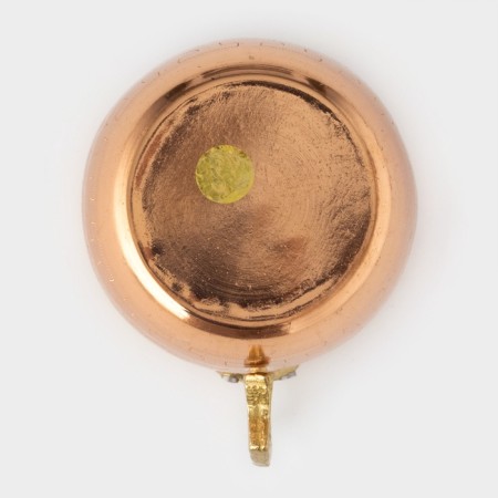 Copper mug, 450 ml, d = 8 cm, h = 8.5 cm, brass handle, with a pattern, 1 variety-2