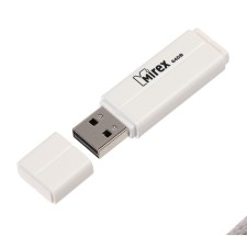 Flash drive Mirex Line White, 64 GB, USB2.0, th Up 25 MB/s, PBU up to 15 Mb/s, white