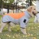 Jacket for large dogs, membrane, 3XL (DS 50, Osh 49, OG 69cm), gray-orange 9