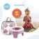 Handypotty road pot in a proprietary bag, pink color