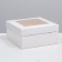 The box is folding, the lid is, with the window, white, 25 x 25 x 12 cm