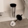 Rambai toilet kit: a sheer with a stand, 11.5 × 11.5 × 28 cm, black color is black