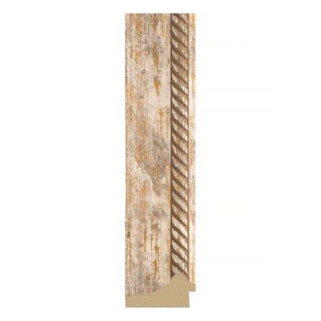Mirror in the baguette frame, Provence with weaving 70 mm, 63x83 cm-2