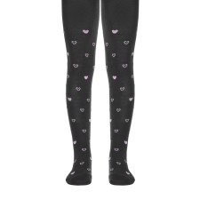Pantyhose children's cotton CONTE KIDS Tip-Top, height 140-146 cm, dark gray color