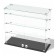 Smail window, 3 inclined shelves, 800 × 300 × 700, chipboard, glass, color gray color