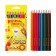 Pencils of 12 colors "Kalyak-Malyak", hexagonal, plastic case
