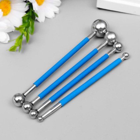 A set of tools for giving the form to Foamiran 4 pcs 14x7 cm-2
