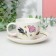 Coffee steam from ceramics "Flowers", 140 ml, white color
