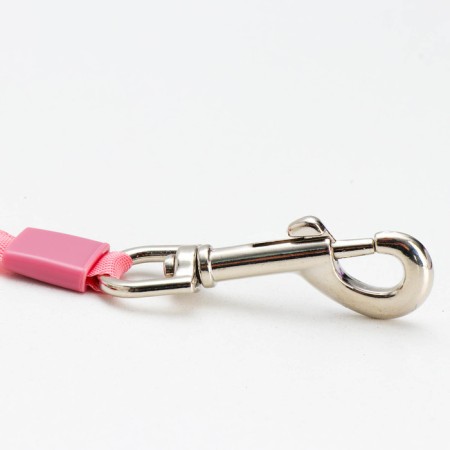 Diil roulette, 5 m, up to 40 kg, tape, rubberized handle, pink-2