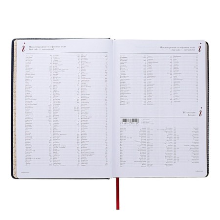Diary of Leduced A4, 136 sheets of Sidney Nebraska, solid cover, artificial leather, gold cut, liesse, blue-6