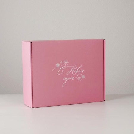 Folding box "Pink New Year", 27 x 21 x 9 cm, New Year-1