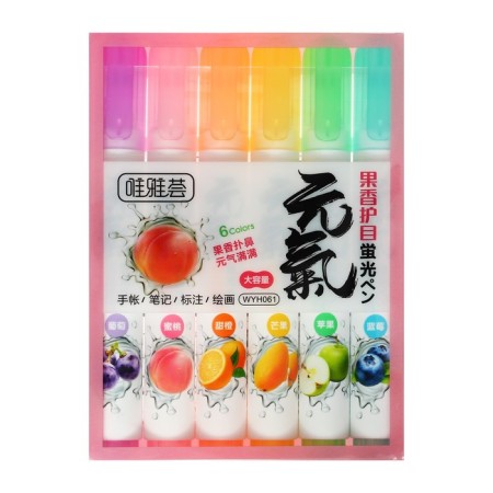 A set of markers-textbooks 6 colors, flavored "fruits"-5