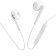 Hoco L10 headphones, wired, inserts, microphone, Type-C, 1.2 m, white