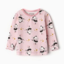 Longsliv children, pink/kitty color, height 62 cm