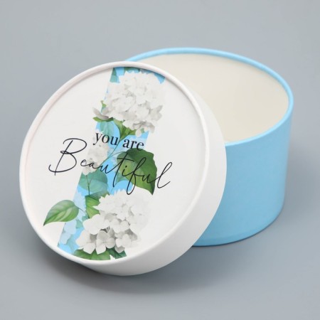 Gift box, packaging, "hydrangea", 12 x 12 x 8 cm-1