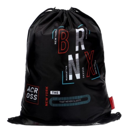 Frame backpack 37 x 28 x 12 cm, Across 194, filling: bag, pencil case, blue/blue ACR22-194-1-18