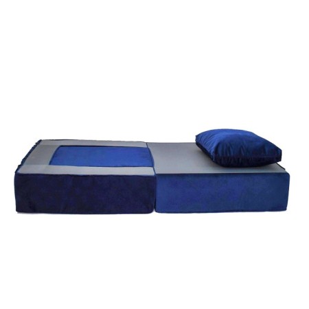 A craft armchair with a banquet "Porter", size 100x100x90 cm, velor, cobalt-4
