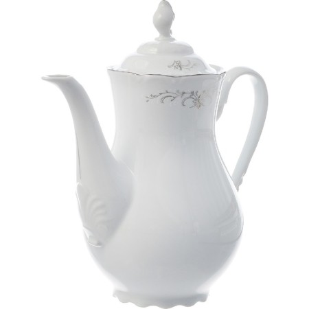 Constance coffee pot, decor "Gray ornament, platinum layout", 1.2 l