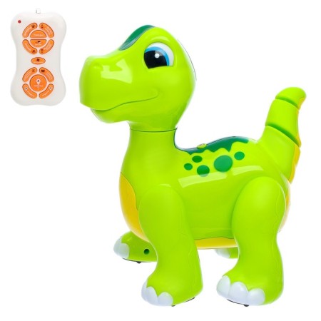 Robot Dinosaur "Smart pet" Zhory, programmable, on the control panel, interactive: sound, light, batteries, in Russian