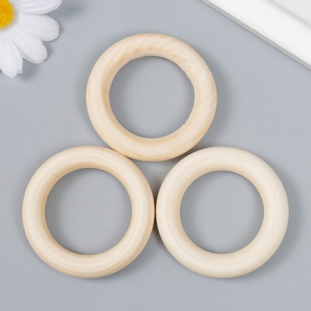 Wooden rings d = 55 mm (set 3 pcs) without coating-1