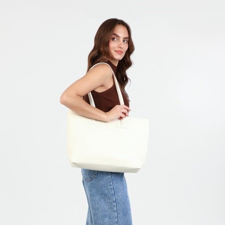 Zipper bag with lightning, white color-5
