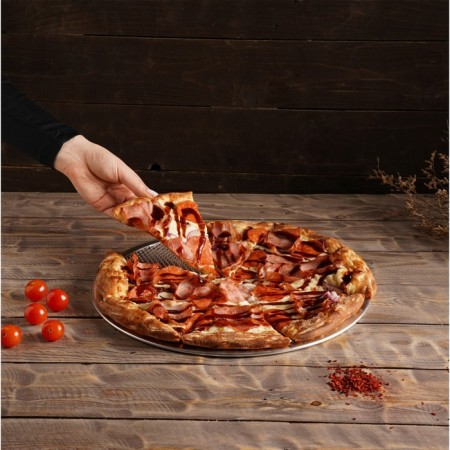 Hanna Knövell pizza baking form, d = 33 cm, silver color-3