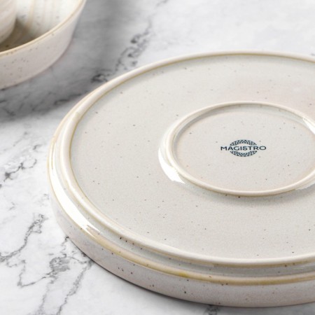Porcelain dessert plate Magistro Urban, D = 18.2 cm, white color-5