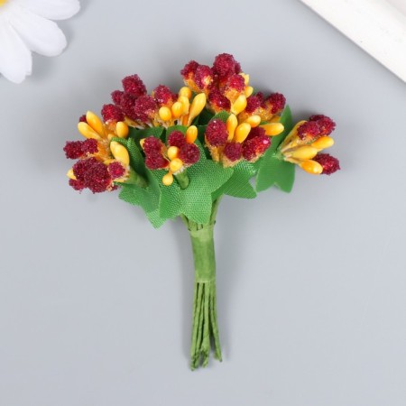 Decor for creativity "Sharged berries" (set-bouquet of 10 flowers) 8.5 cm d = 2 cm mix-2