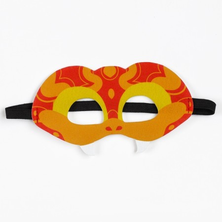 New Year! Carnival set "Cool snake", cape, mask, red color-12
