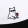Women's cap "cat", white color, rr 56