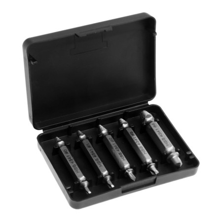A set of tundra bilateral extractors, 5 pcs., HSS, left thread, M2-M12 range