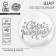 Polymer ball 18 "Happy Birthday", sticker