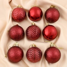 Set of balls plastic D-5 cm, 9 pcs 