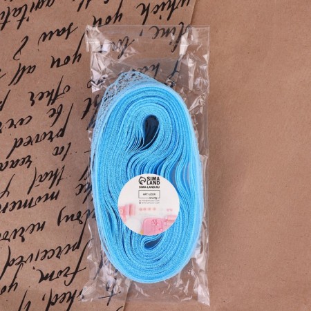 Capricon lace, 15 mm × 10 ± 1 m, blue color No. 19-3