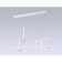 LED LED suspension with the Ambrella Light, Linetech, FL5393, LED, 62 W, ​​4650LUM, 3000-6400K, white color.