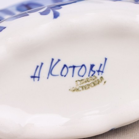 Napkin "shell", gzhel-4
