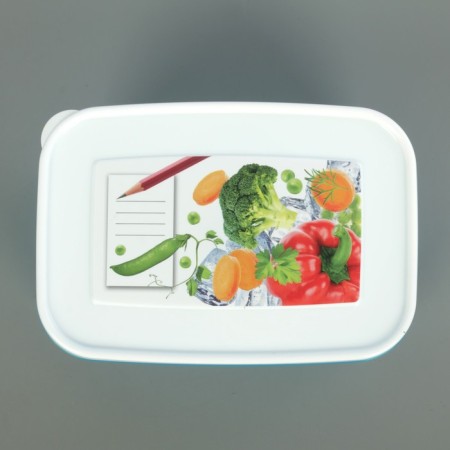 Container for freezing and storage of PHIBO "Crystal", 1.3 liters, with decor, MIX color-6