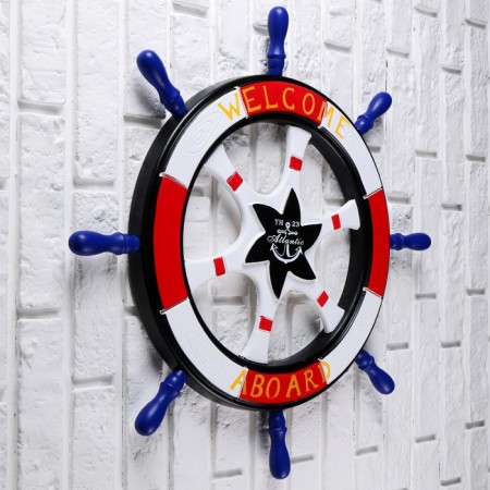 The helm of the souvenir "Welcome on board" Red 62cm-1