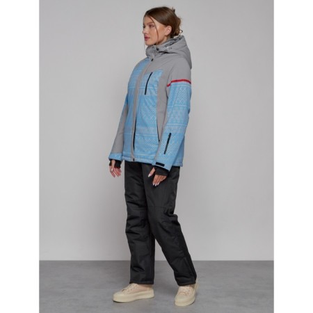 Ski jacket female winter, size 42, blue color-12