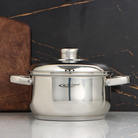 Gretta pan, 2.5 l, d = 18 cm, capsule, metal cover, induction