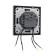 Tot Matte Glass switch, 10 a, 2 cl., With backlight, hidden, glass, black