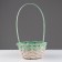 Wicker basket 19x9/34 cm, green, bamboo