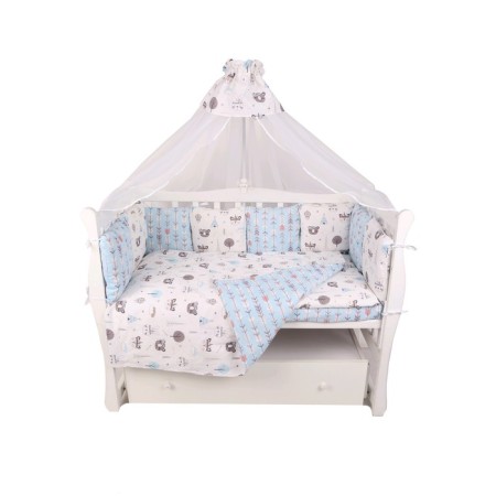 Set in a crib, 15 items, prints Indians, calico-5