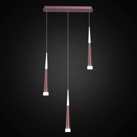 Suspended Citilux “Vegas” CL227033, 55x9x50 cm, 3x7W, LED, brown color-2