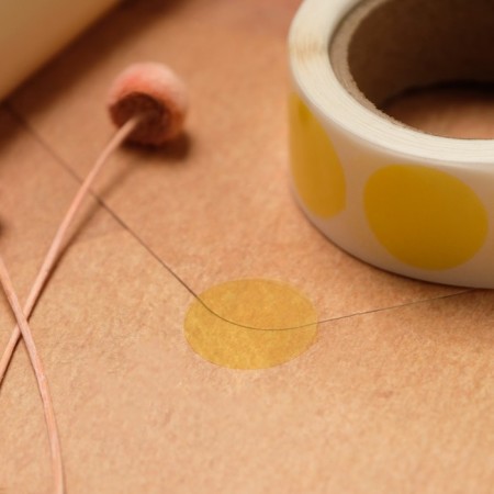 Stick transparent round color tape, mix, 2 x 2 cm, 300 pcs.-10