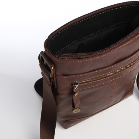 Male bag, xl zolo, brown color-4