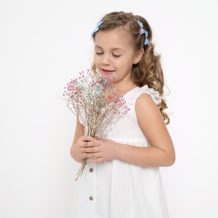 Sleeveless dress Minaku color white, height 104 cm-5