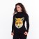 Women's thermal underwear (jumper, leggings) print fox, black color, size 48